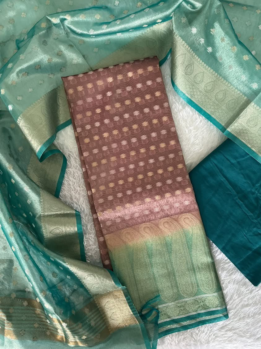 Banarasi Tissue Silk Salwar Material