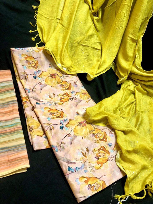 Soft Cotton Chanderi Salwar Material