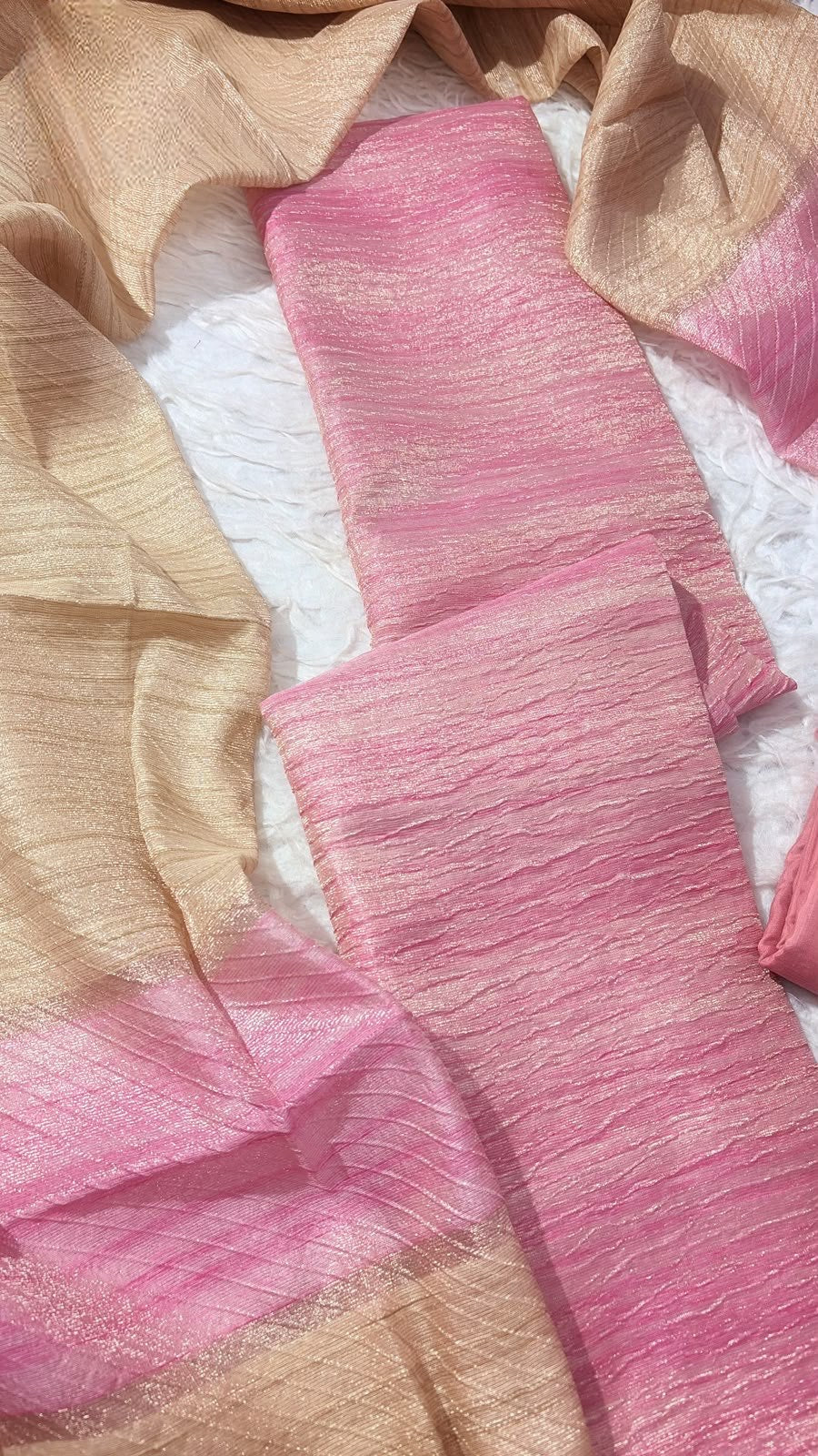 Pink Crush Silk Salwar Material