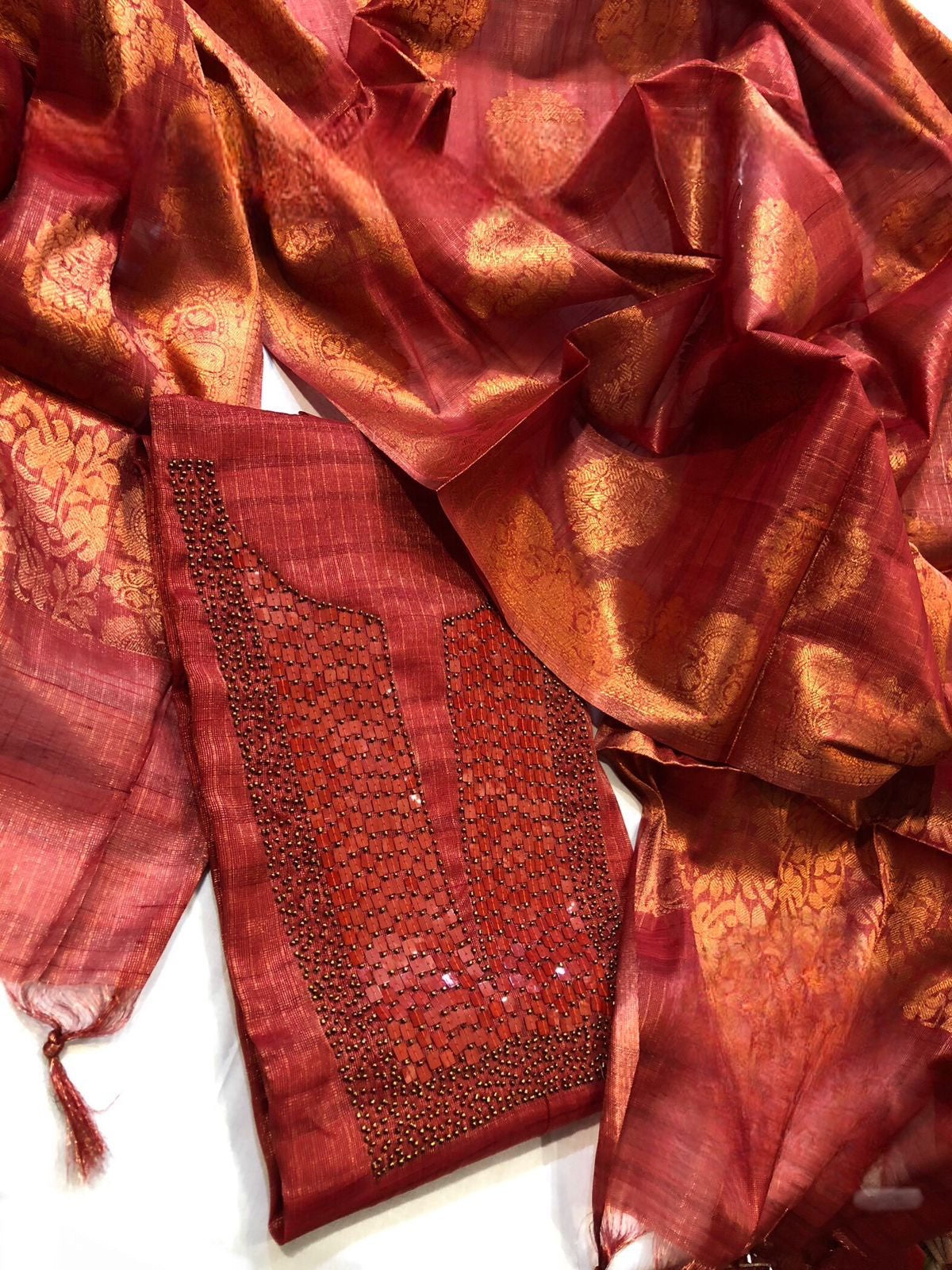 Silk Banaras Salwar Material