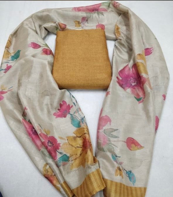 Chanderi Silk Salwar Material