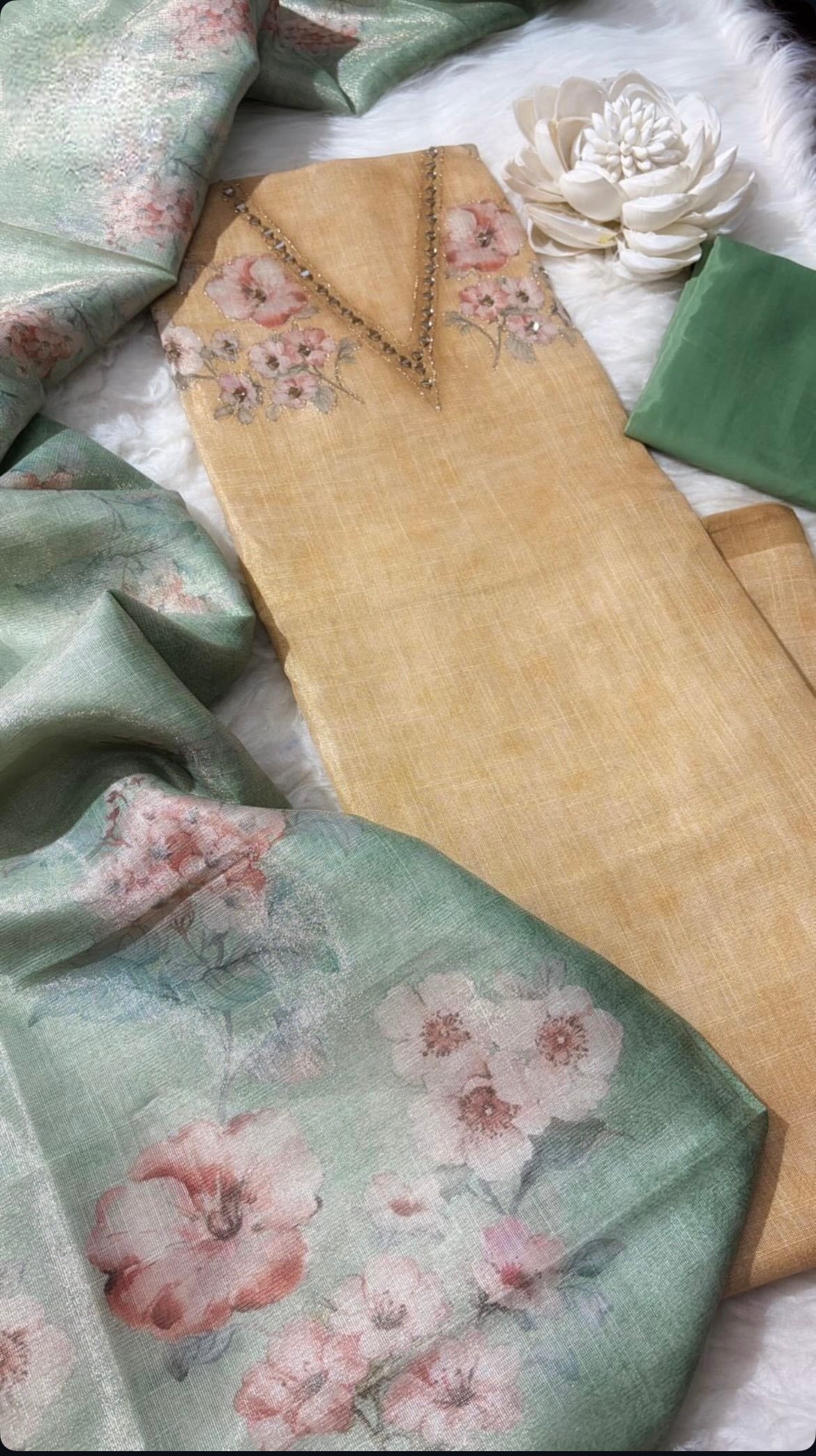 Shimmer Silk Salwar Materials(4 colours)