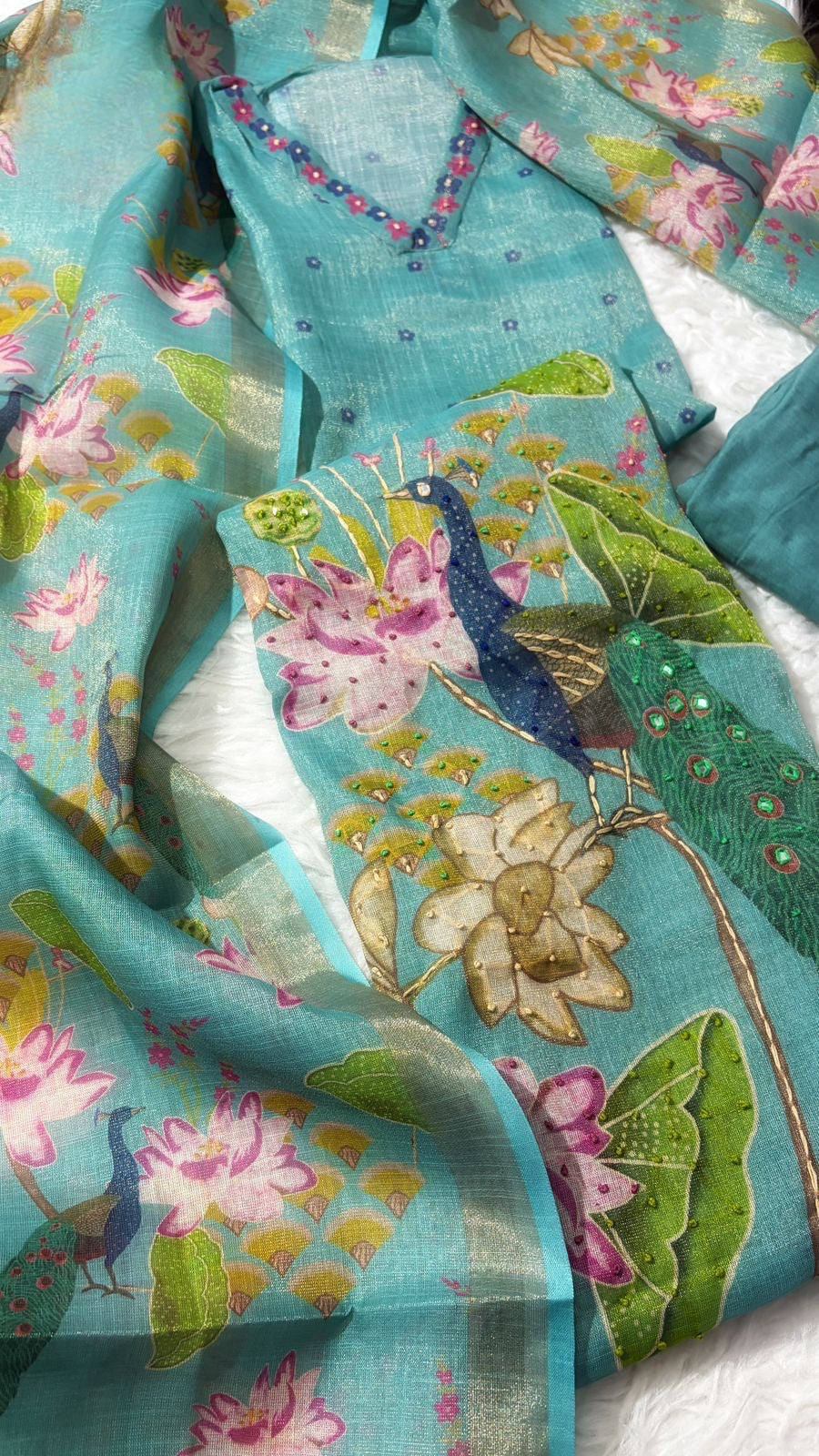 Shimmer Linen Silk 3 pc set