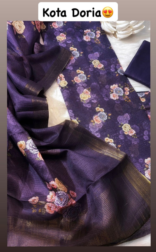 Kota Cotton Material 3 pc set