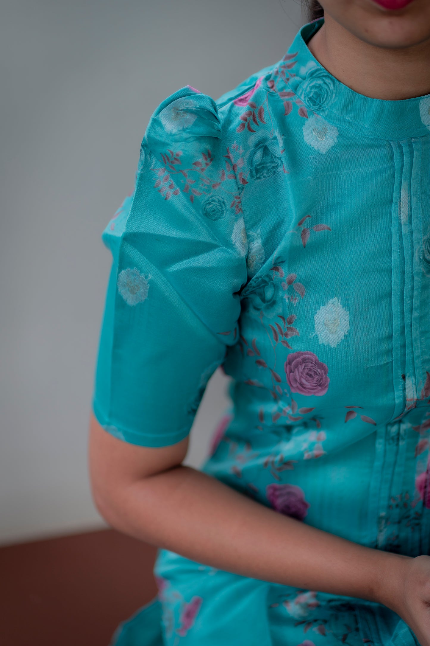 AA061 Chanderi Jacquard Butta Kurti