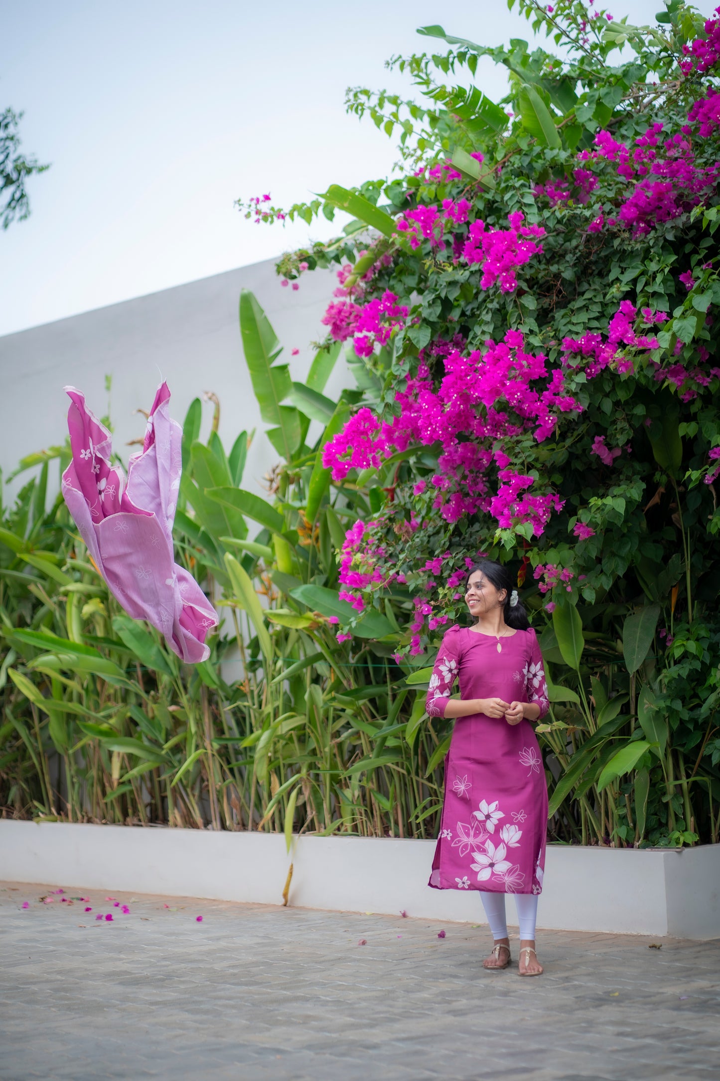AA067 Muslin Silk Kurti with Dupatta