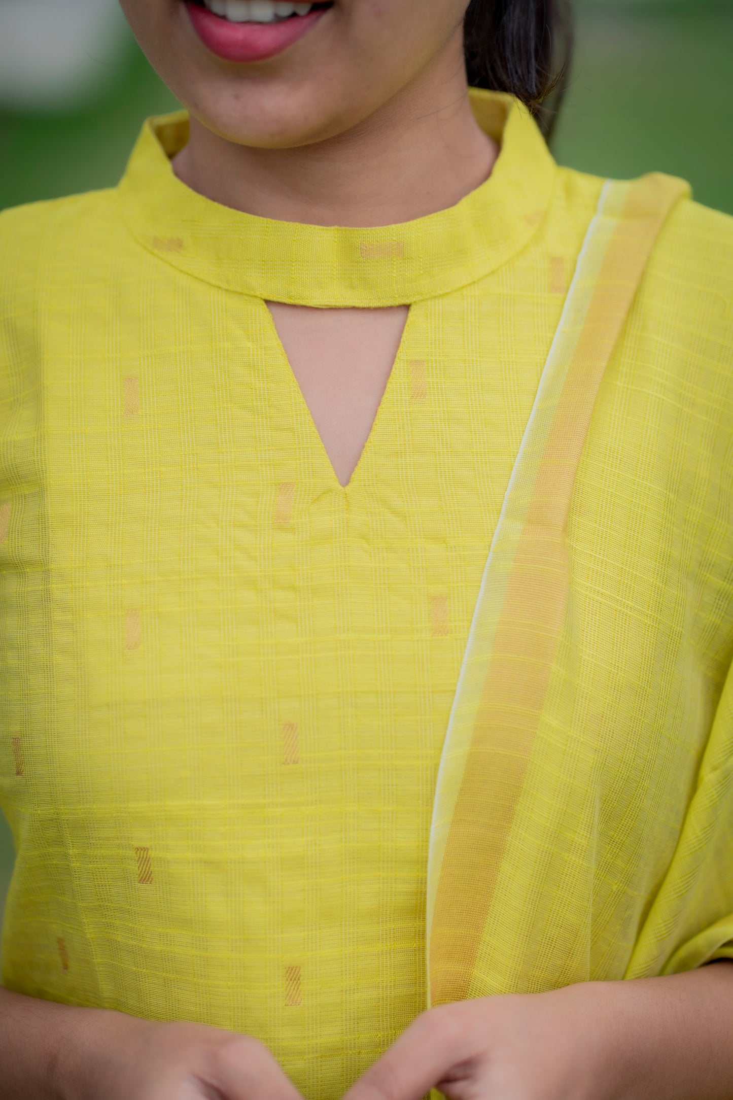 AA060 Neon Colour Silk Kurti with Dupatta
