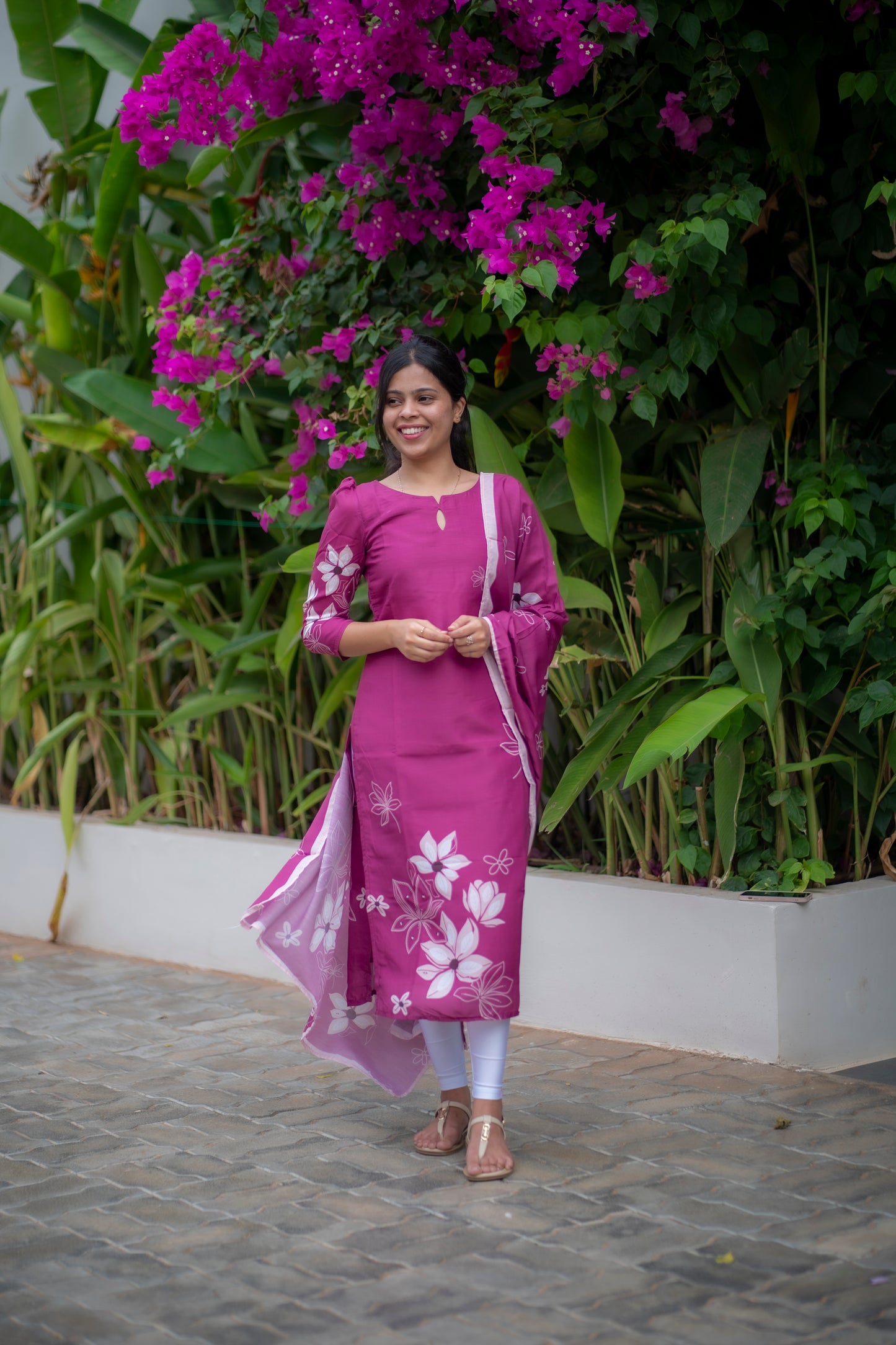 AA067 Muslin Silk Kurti with Dupatta
