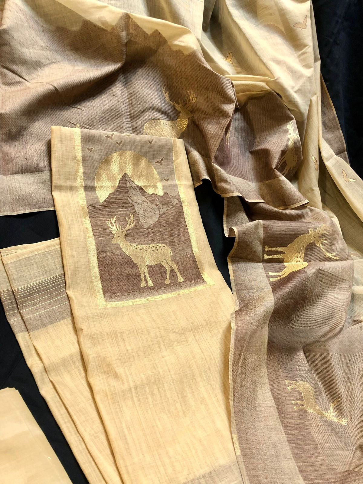 Linen Jamdhani 3 PC set