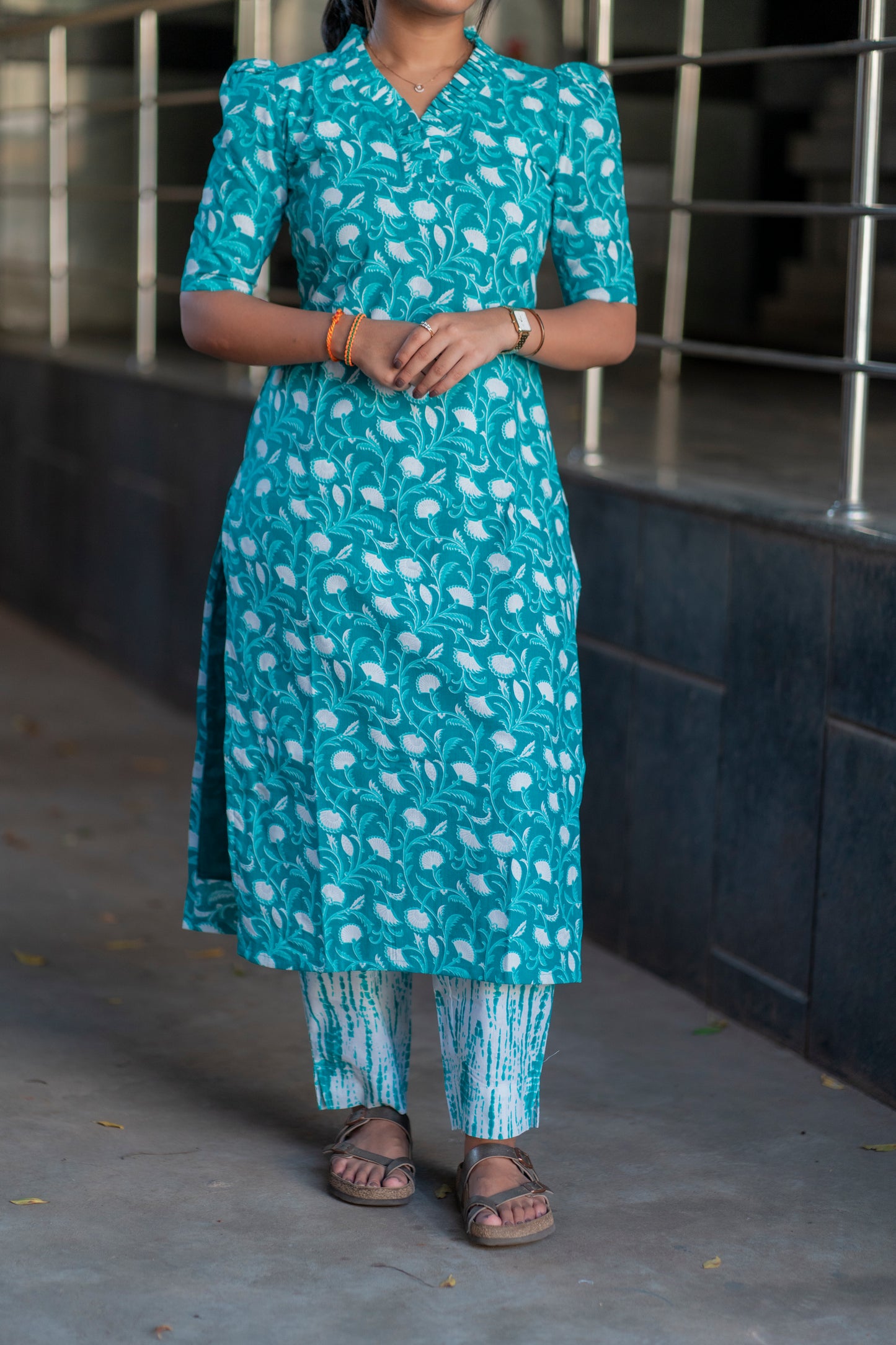 AA046 Blue Cotton Co Ord