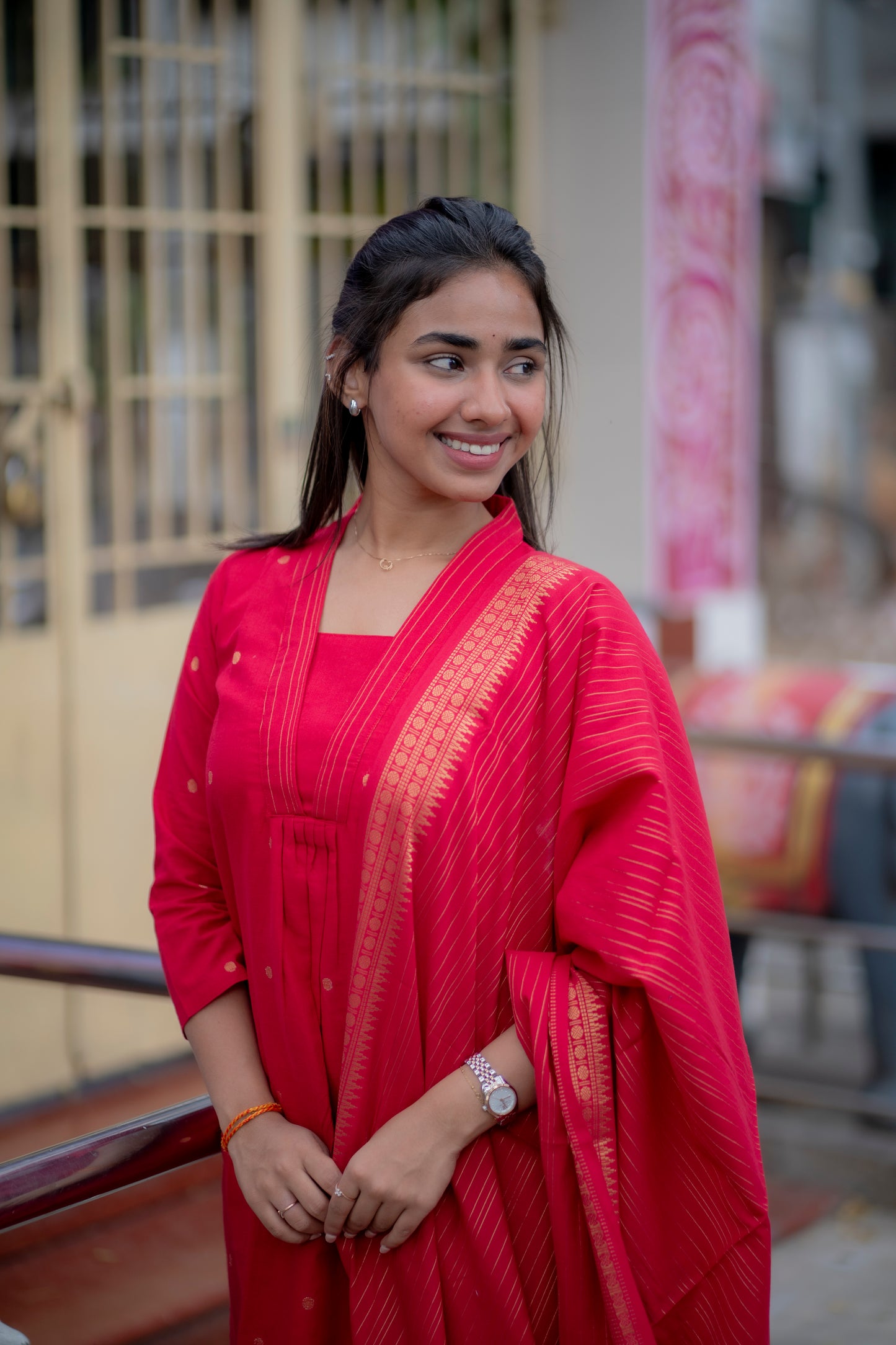 AA184 Raspberry Cotton 3 Pc set
