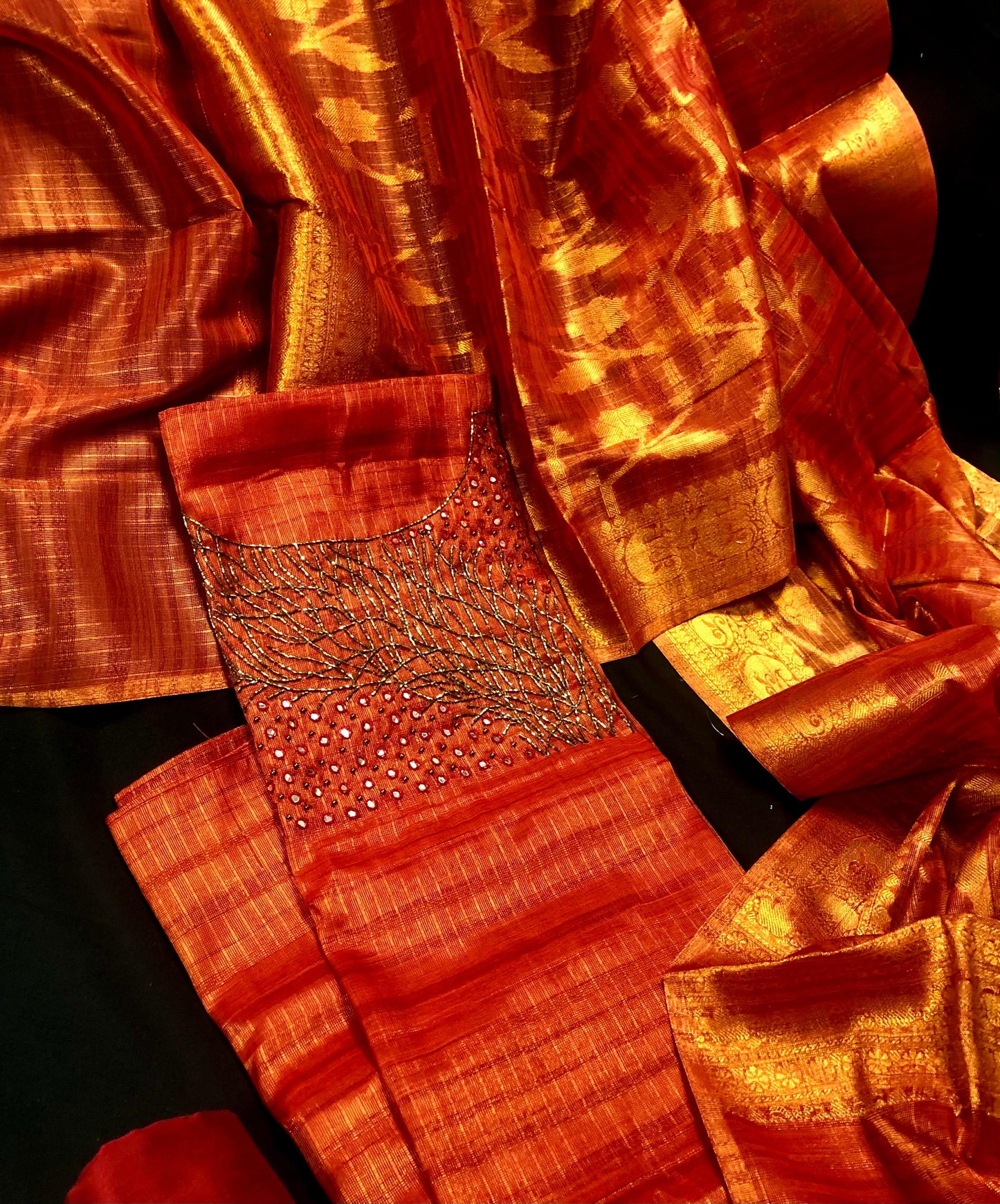 Tissue Silk Salwar Material