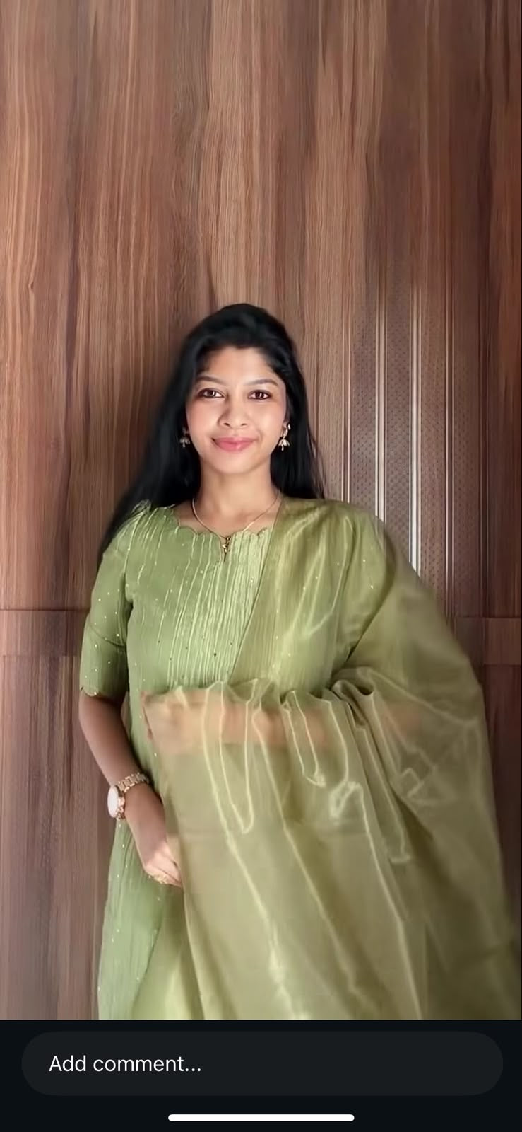 Pista Green Crush Silk Salwar Set with Shiny Tissue Silk Dupatta(crepe Lining)