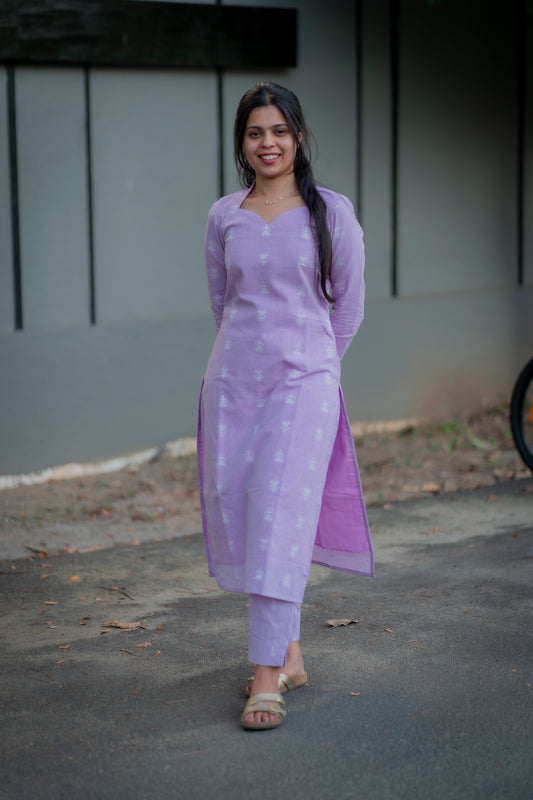 AA026 Lavender Cotton Coord Set