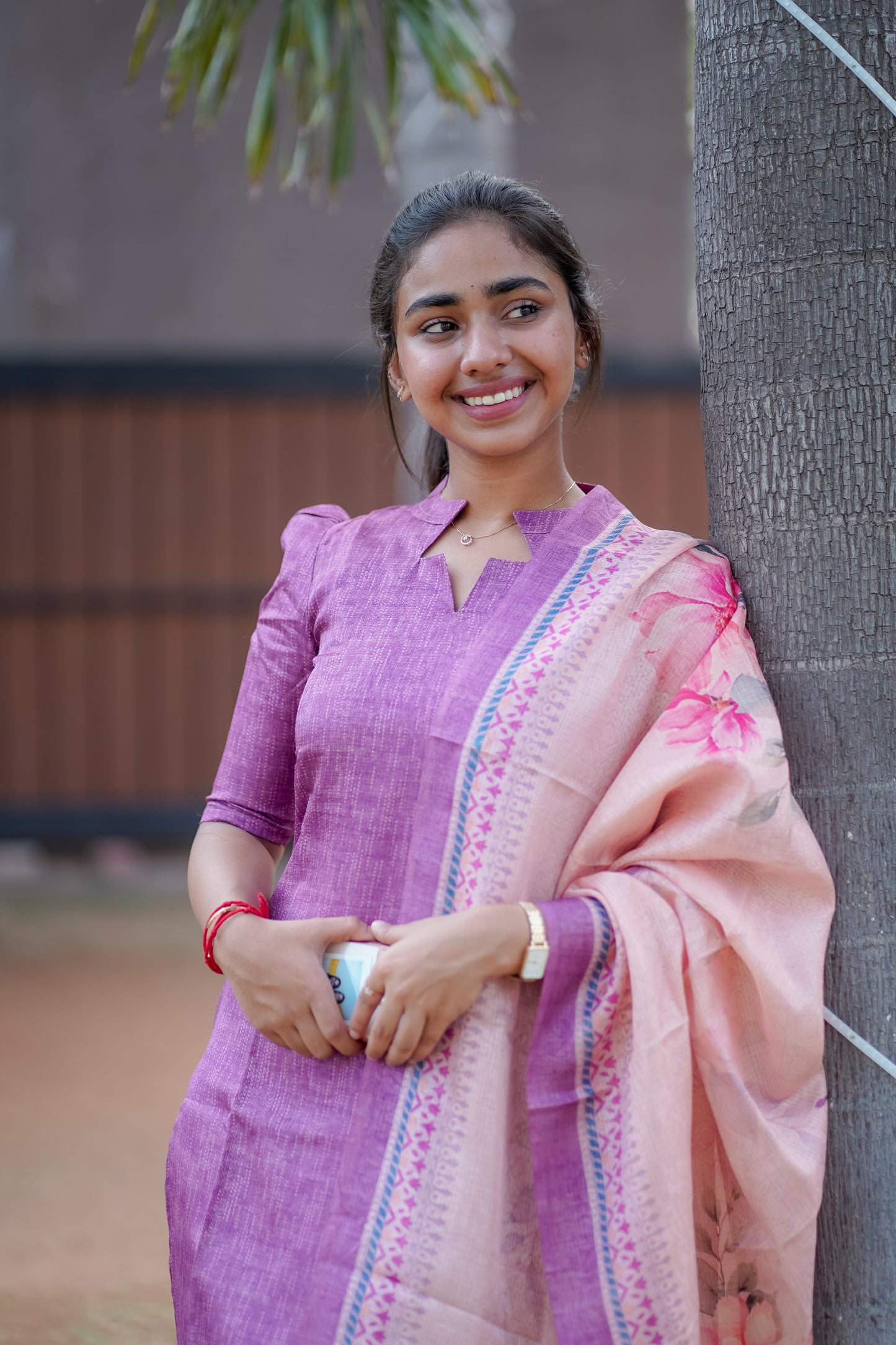 AA014 Tussar Silk Kurti With Dupatta