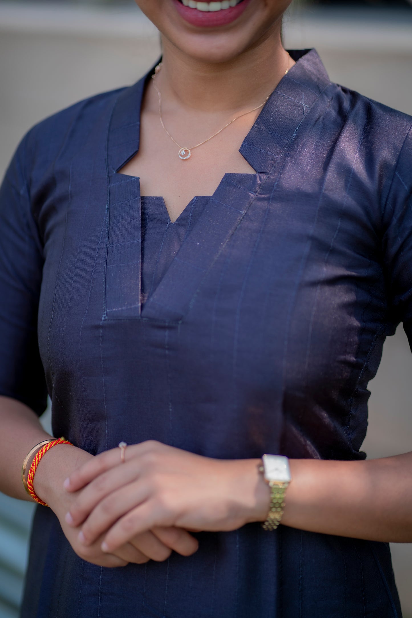 AA011 Stunning Black Tussar Kurti