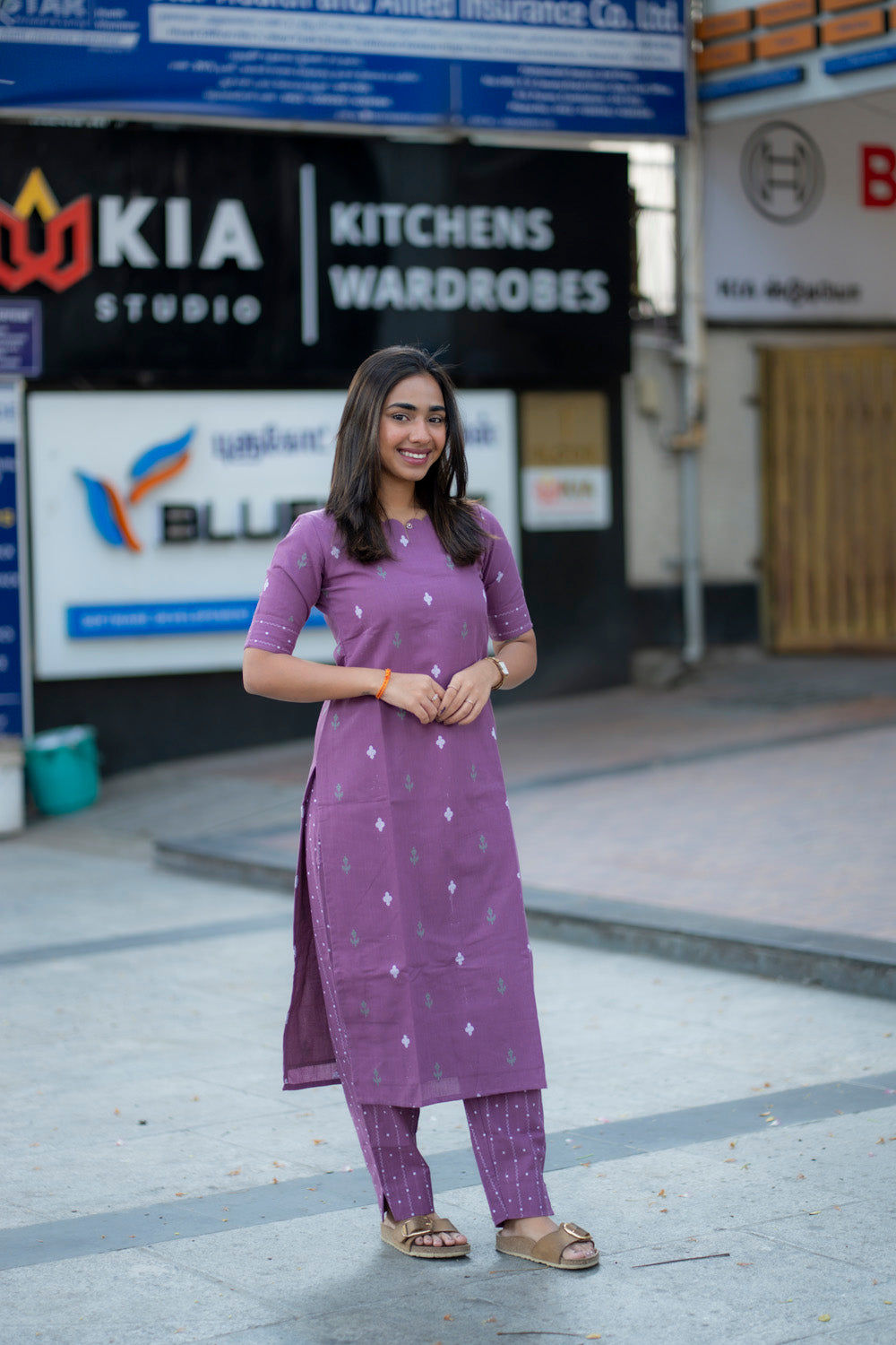 AA229 Plum Cotton CoOrd Set