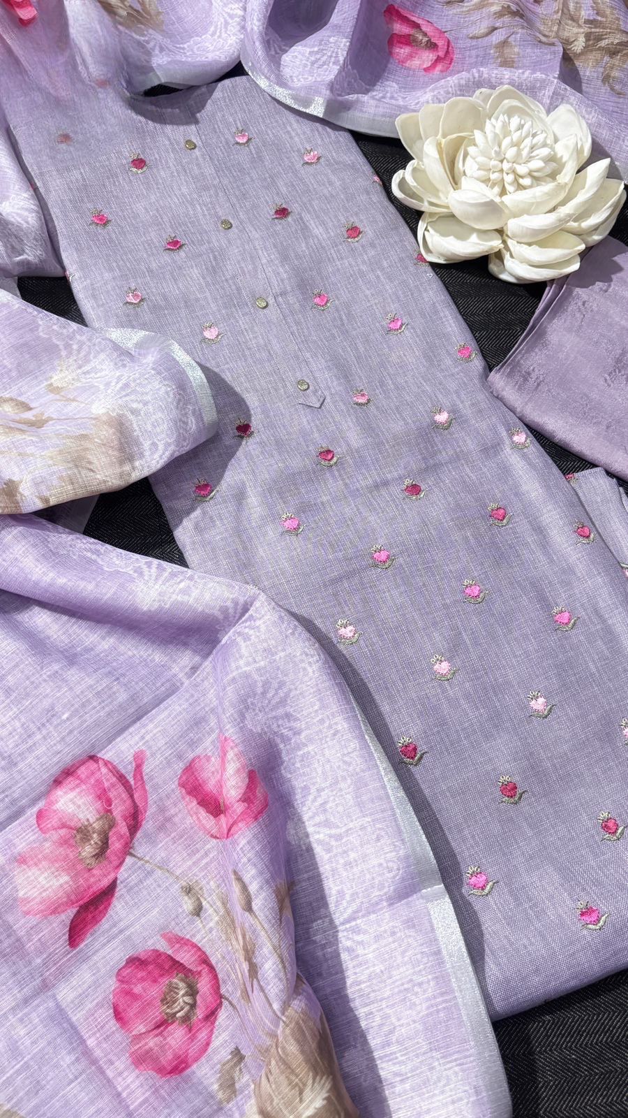 Soft Linen Silk3 Pc Set