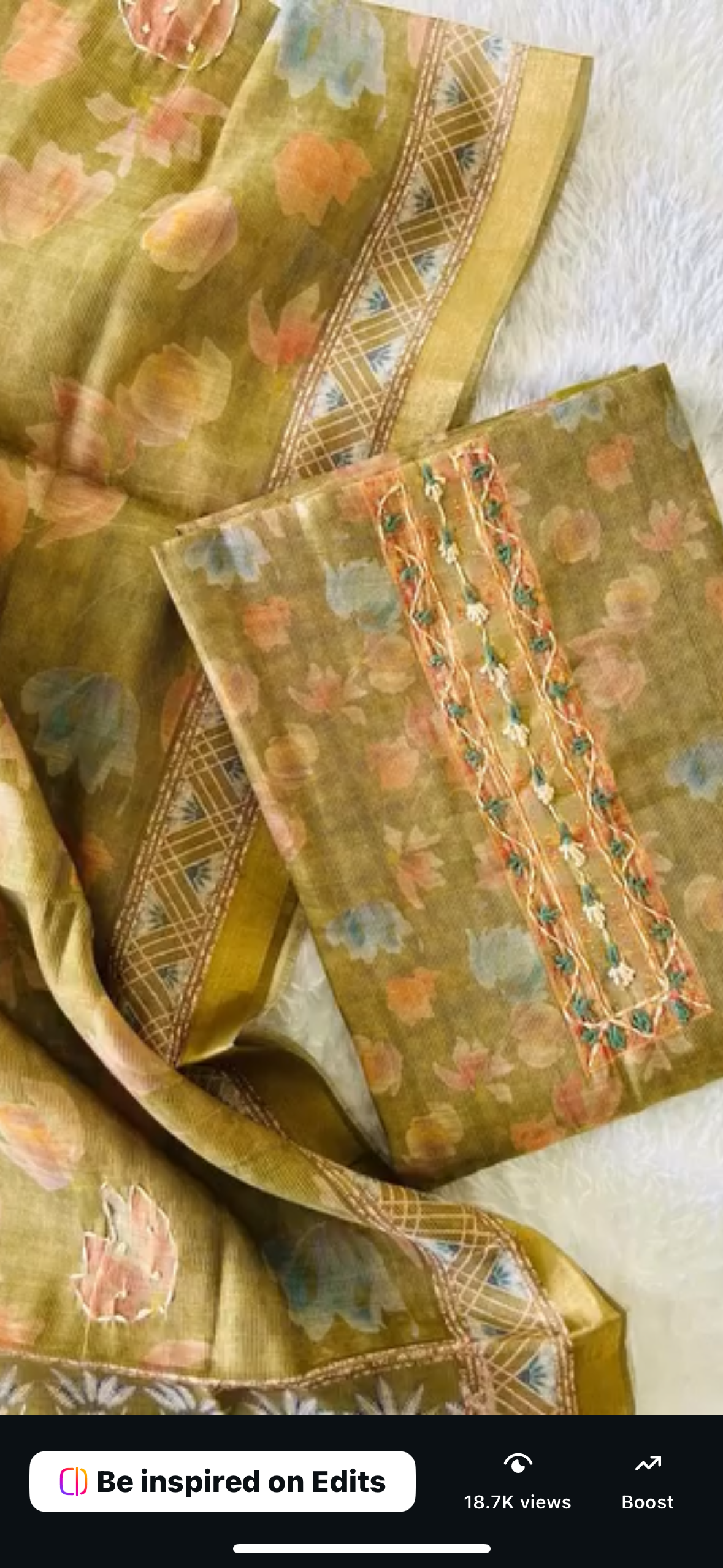 Green Tissue Silk Salwar material
