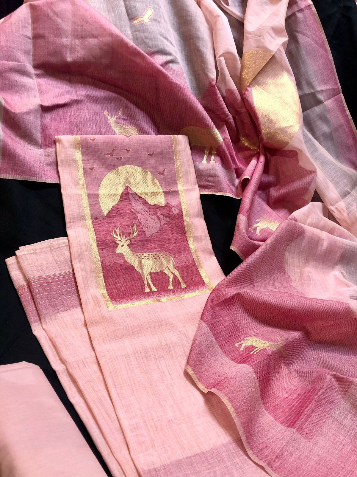 Linen Jamdhani 3 PC set