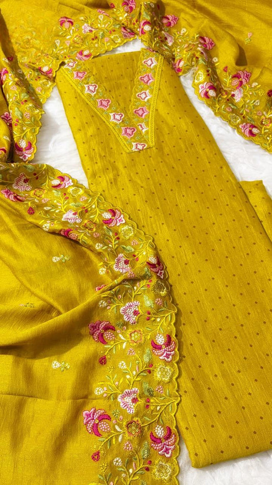 Shimmer Silk Salwar Material