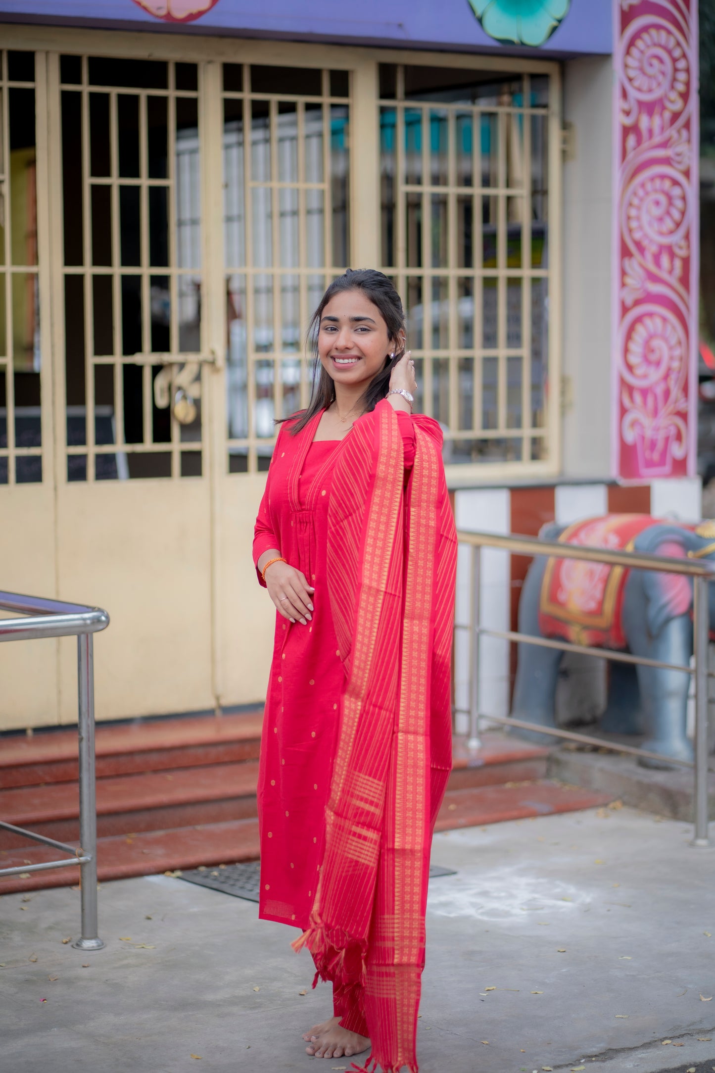 AA184 Raspberry Cotton 3 Pc set