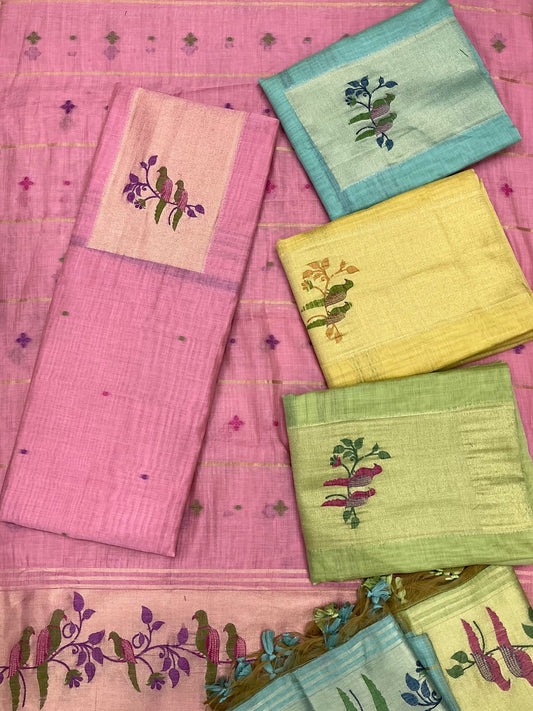 Linen Jamdani Silk (3 Pc Set)