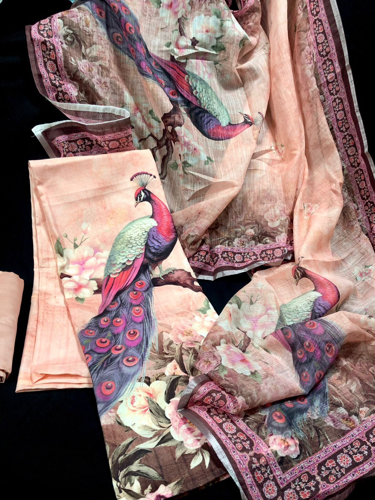 Pure Linen Mul Cotton Salwar Materials