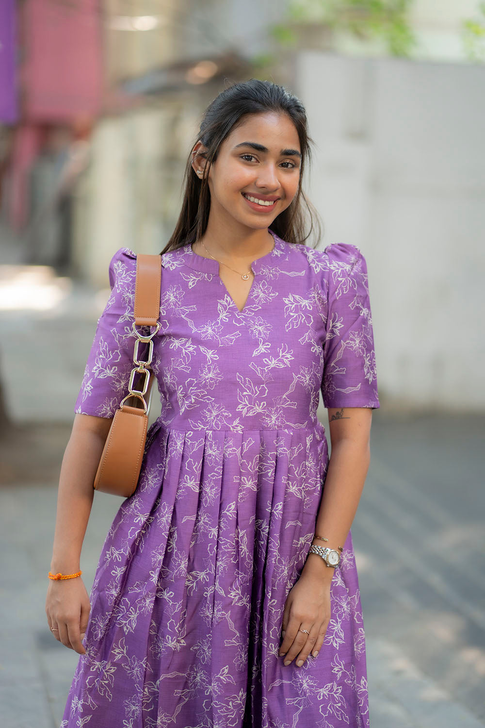 AA207 Lavender Floral Maxi..