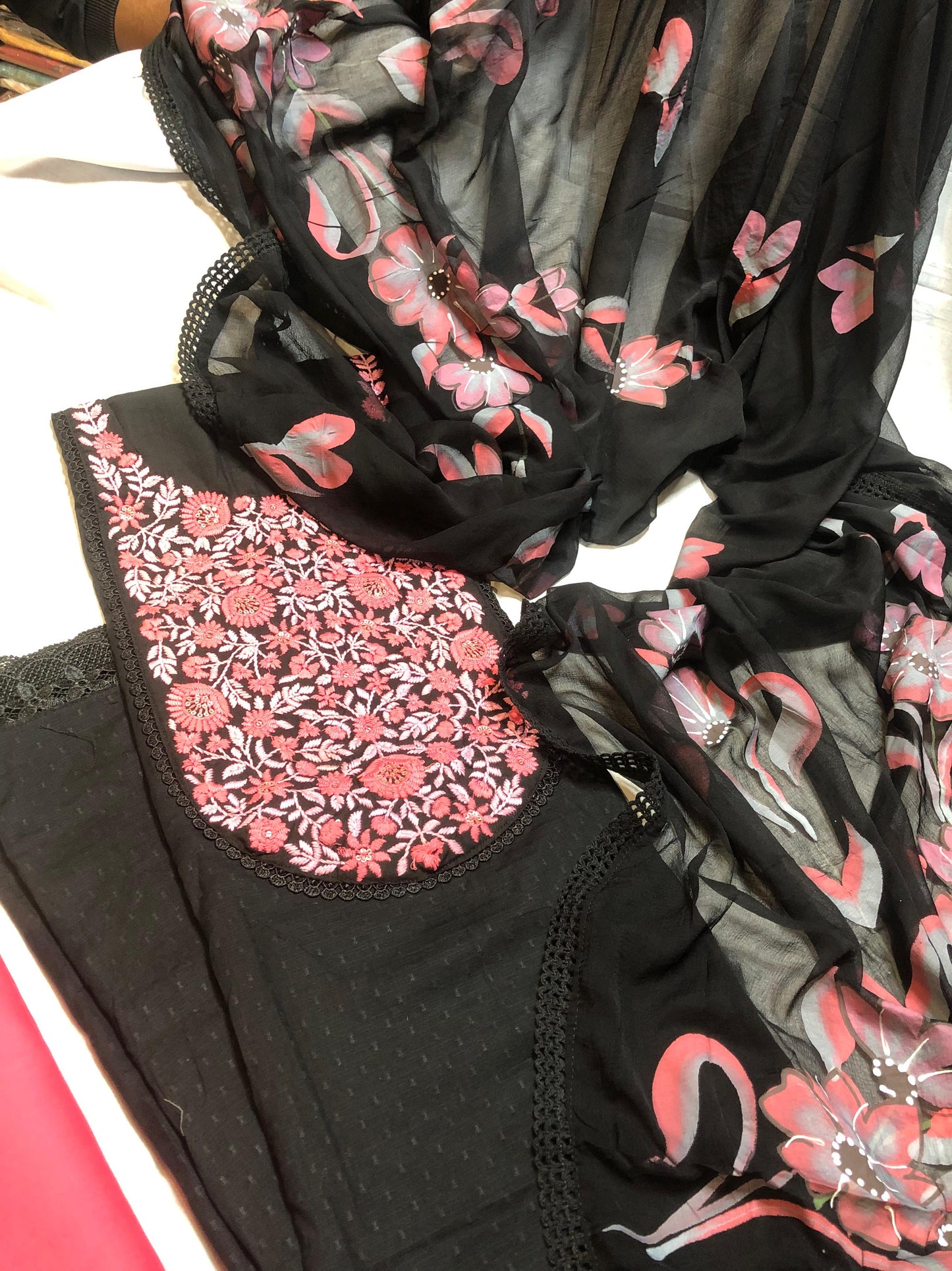 Black Cotton Salwar Material