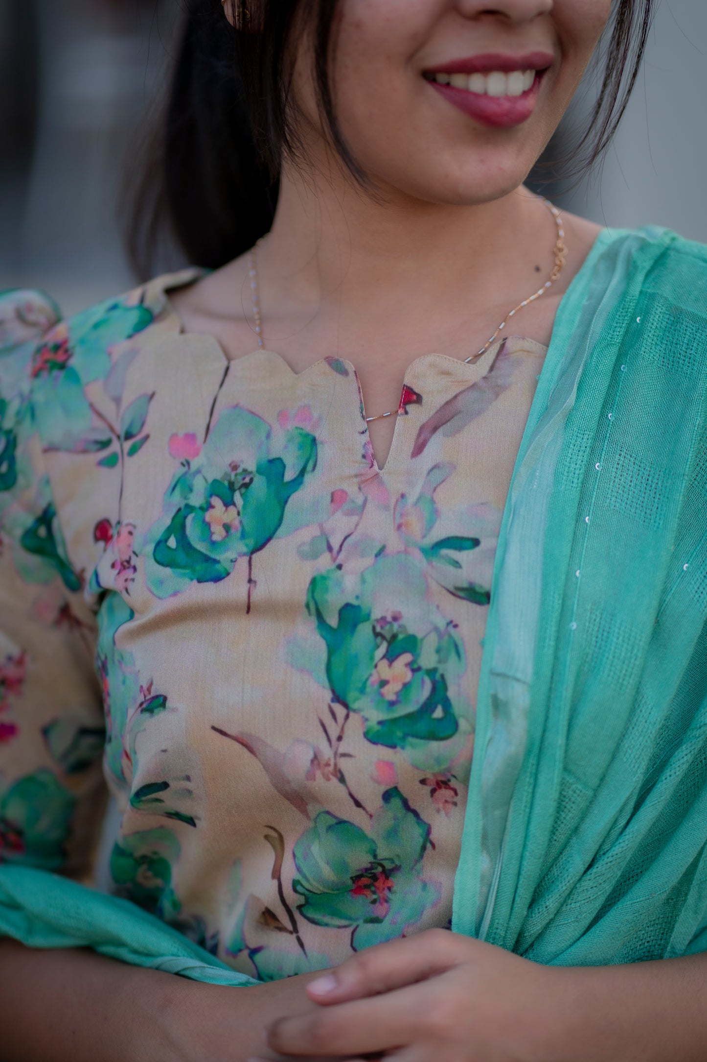 AA037 Soft Chanderi Silk 3 Pc Set