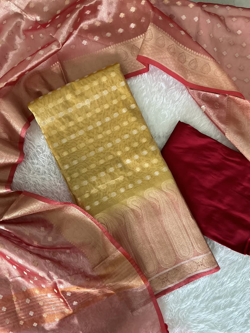 Banarasi Tissue Silk Salwar Material