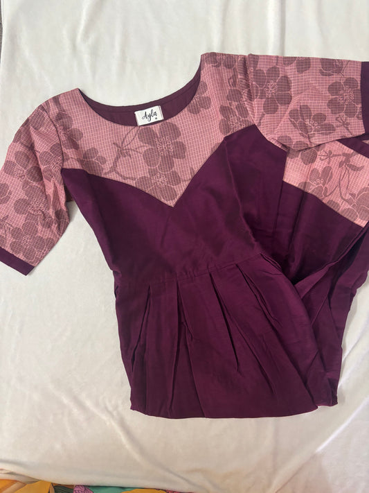 Raw Silk Maxi with Kota Border