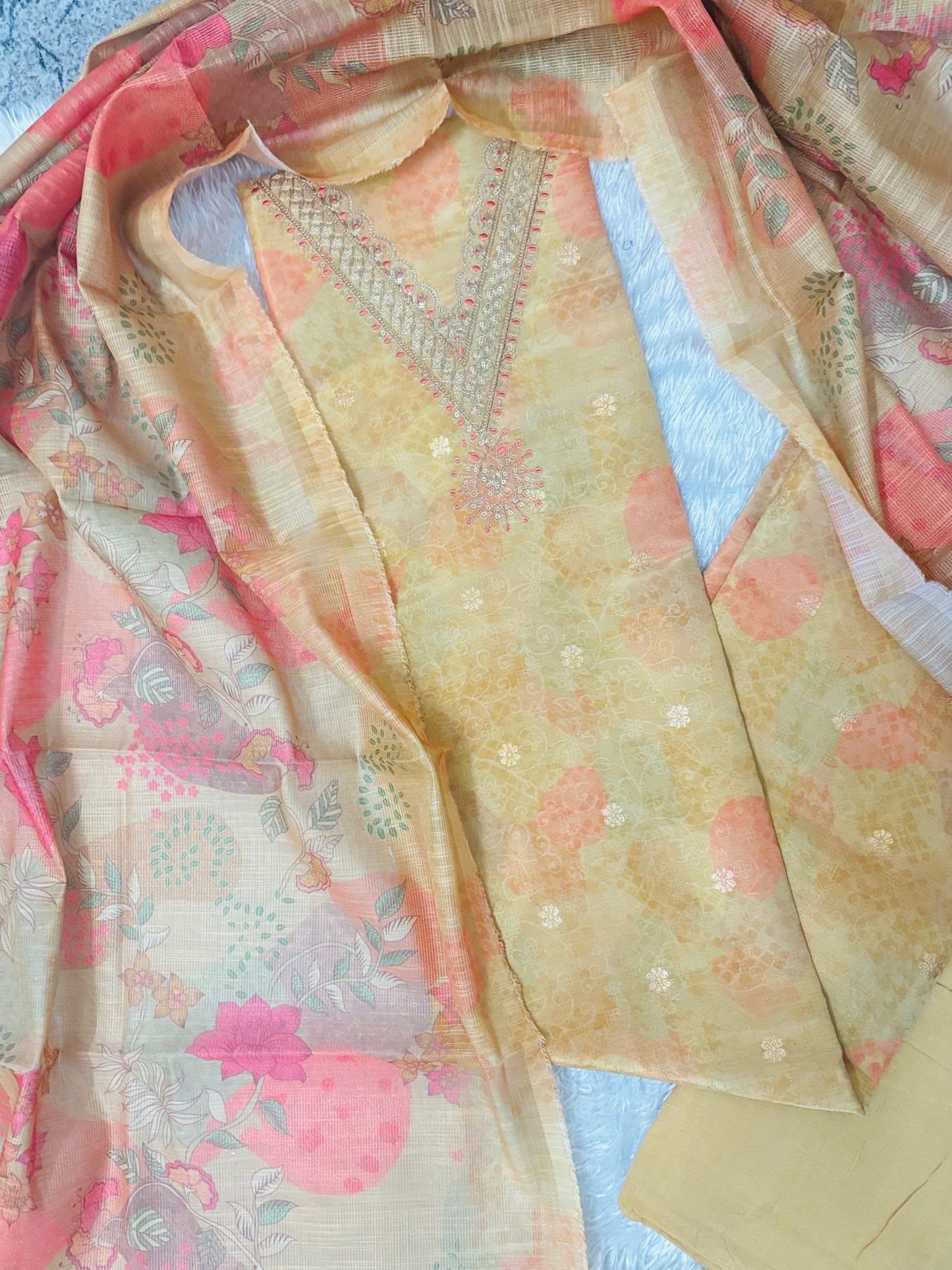 Chanderi Silk Salwar Material