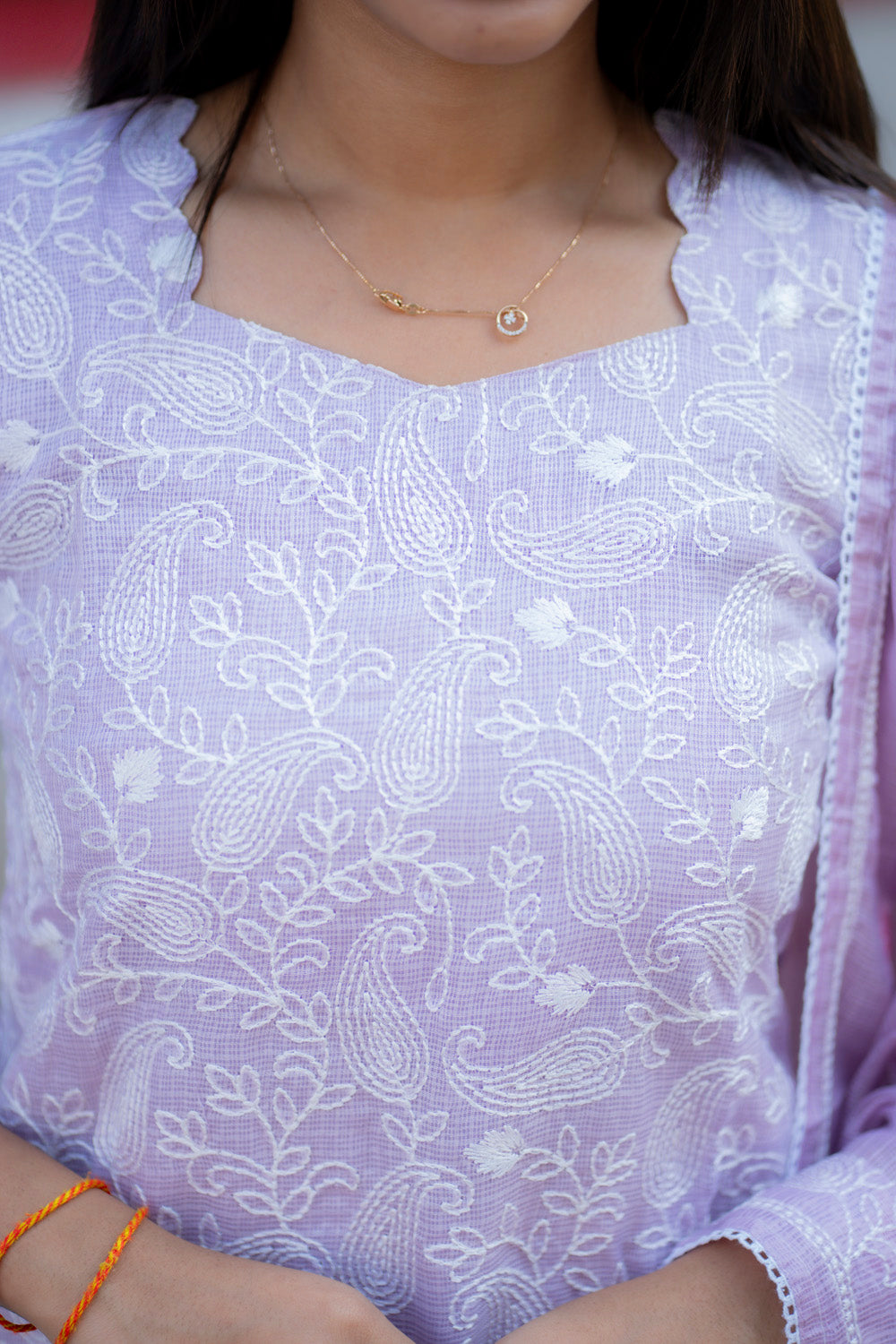 AA230 Lavender Kota Cotton 3pc Set