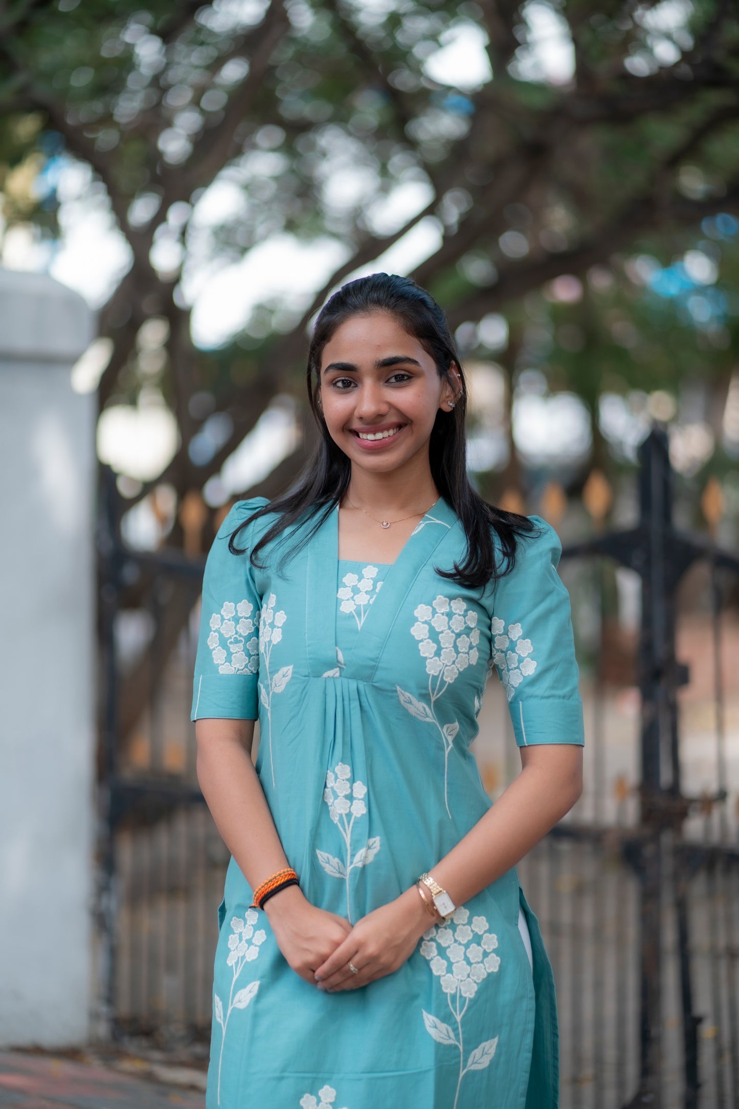 AA090 Mul Chanderi Kurti