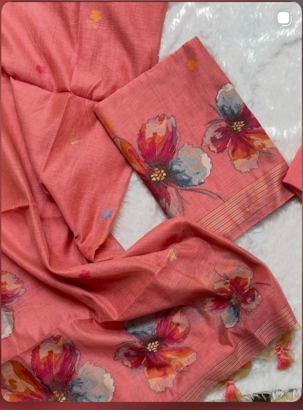 Jamdhani Linen Cotton Salwar Material