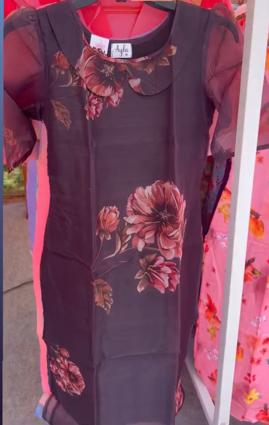 Black Organza Kurti