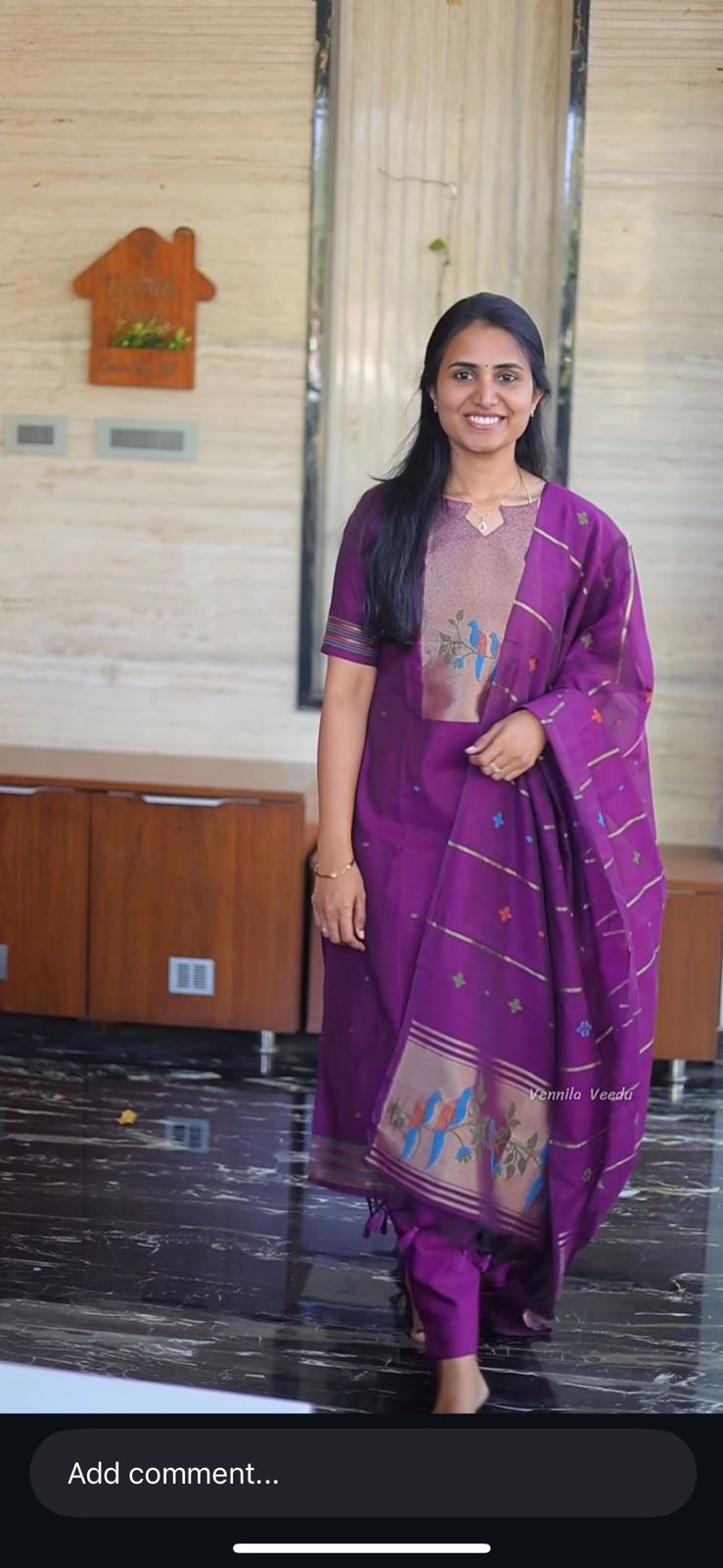 AA176 Purple Jamdhani Silk 3 Pc set