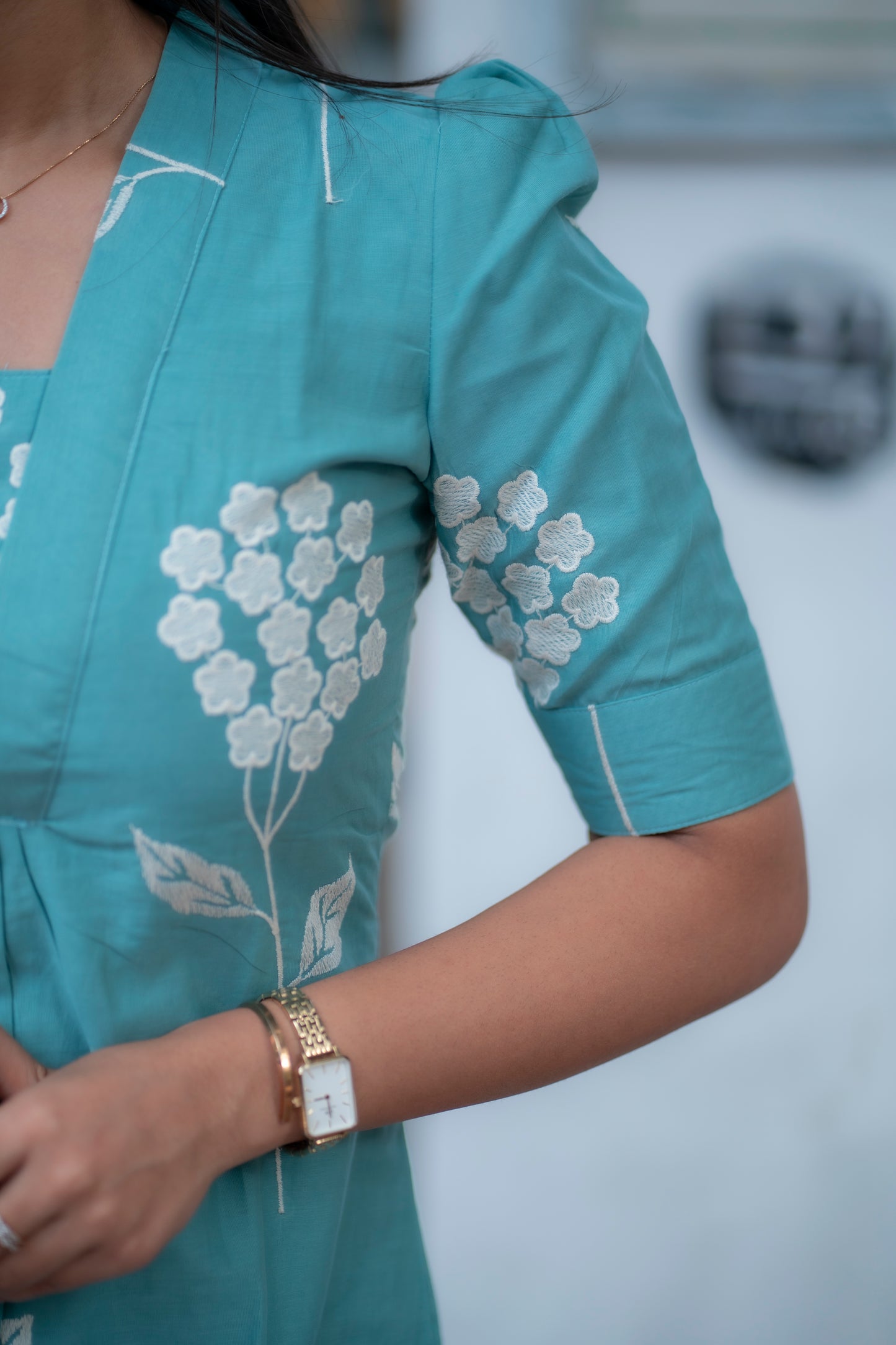AA090 Mul Chanderi Kurti