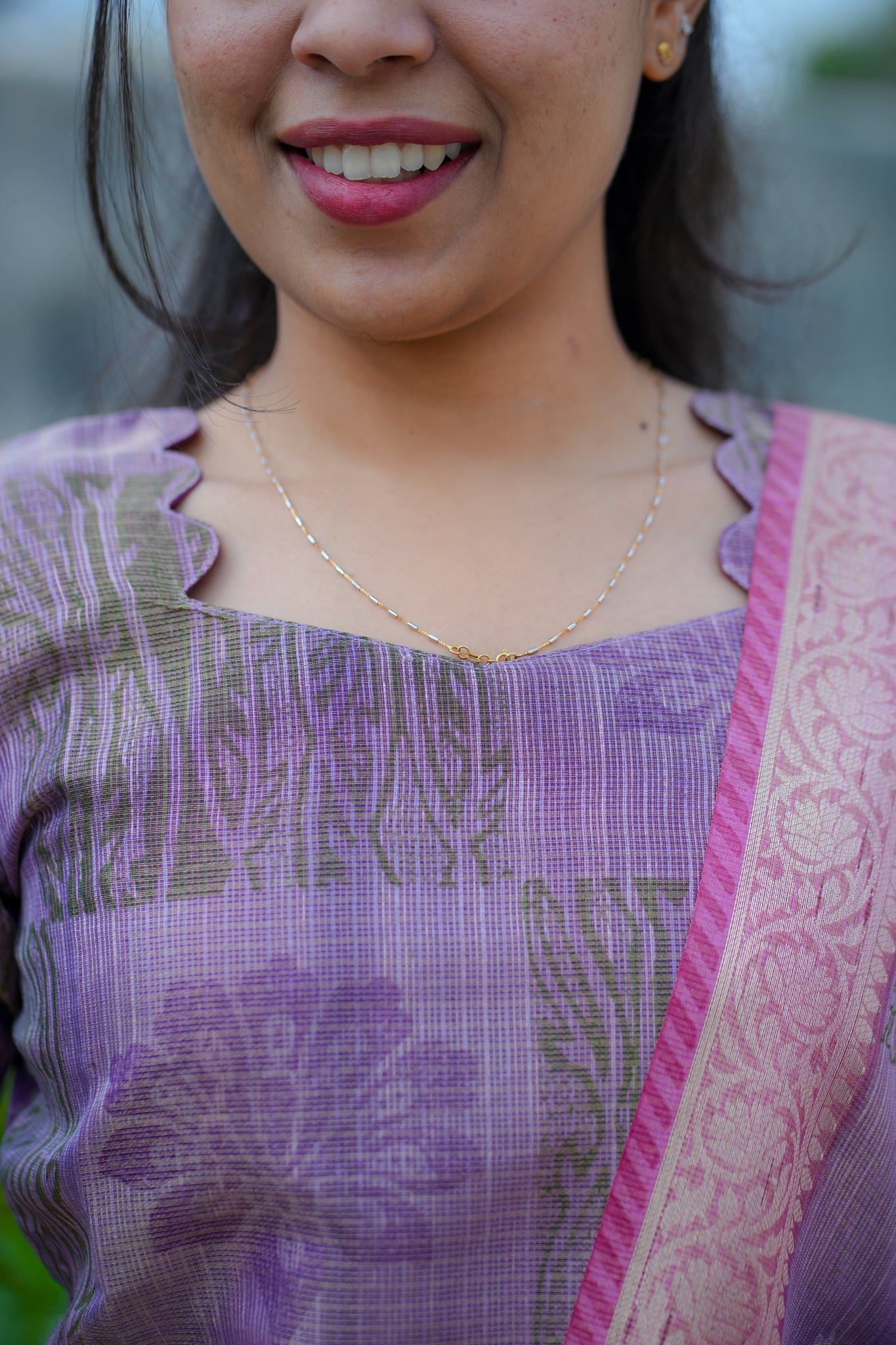 AA121 Tissue Handloom Kota Silk 3 PC set