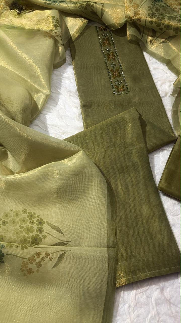 Tissue Silk Salwar material