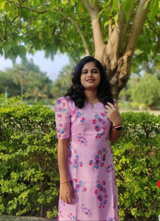Lilac soft kurti
