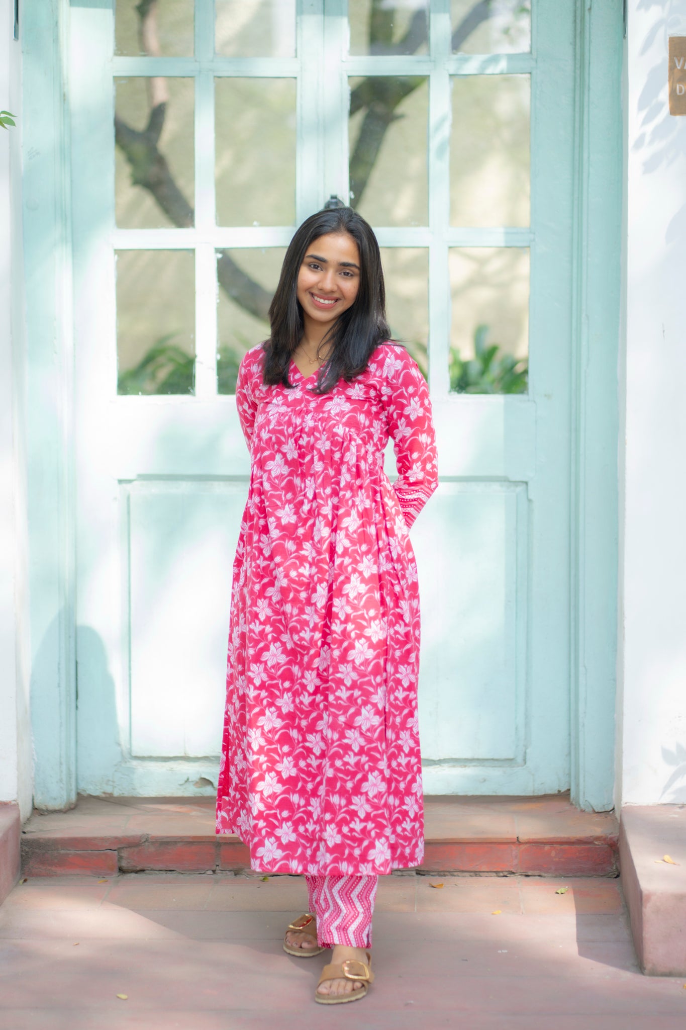 AA143 Pink Floral Co-Ord Set