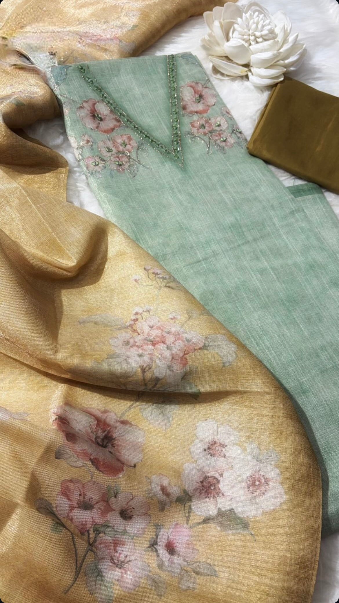 Shimmer Silk Salwar Materials(4 colours)