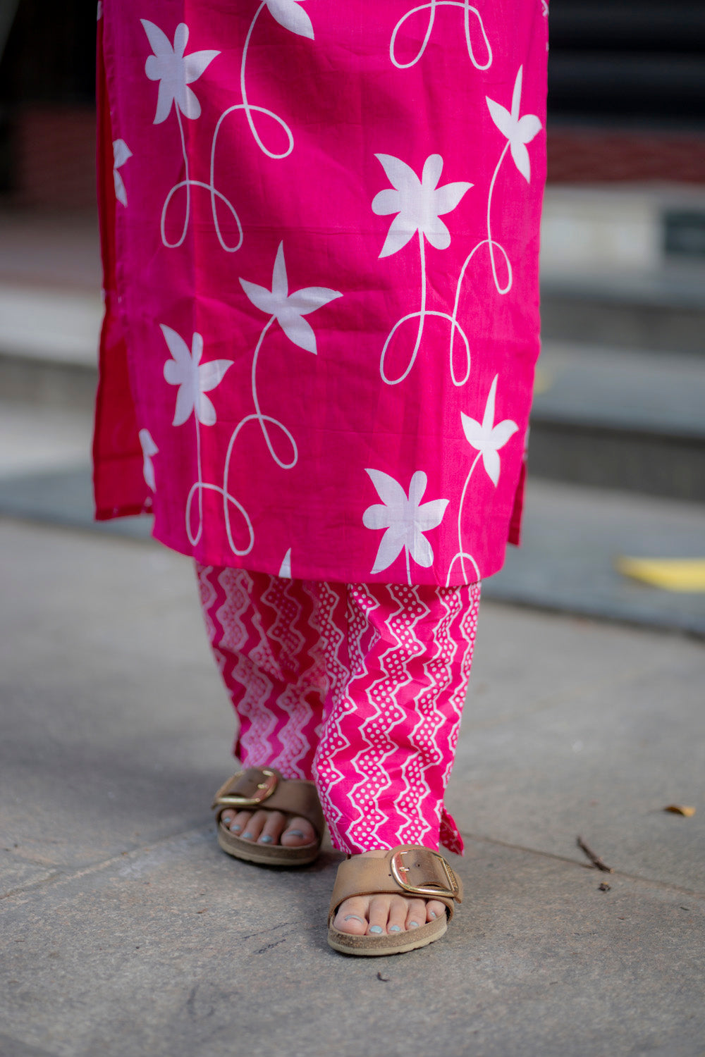 AA234 Pink Floral Cotton Coord Set