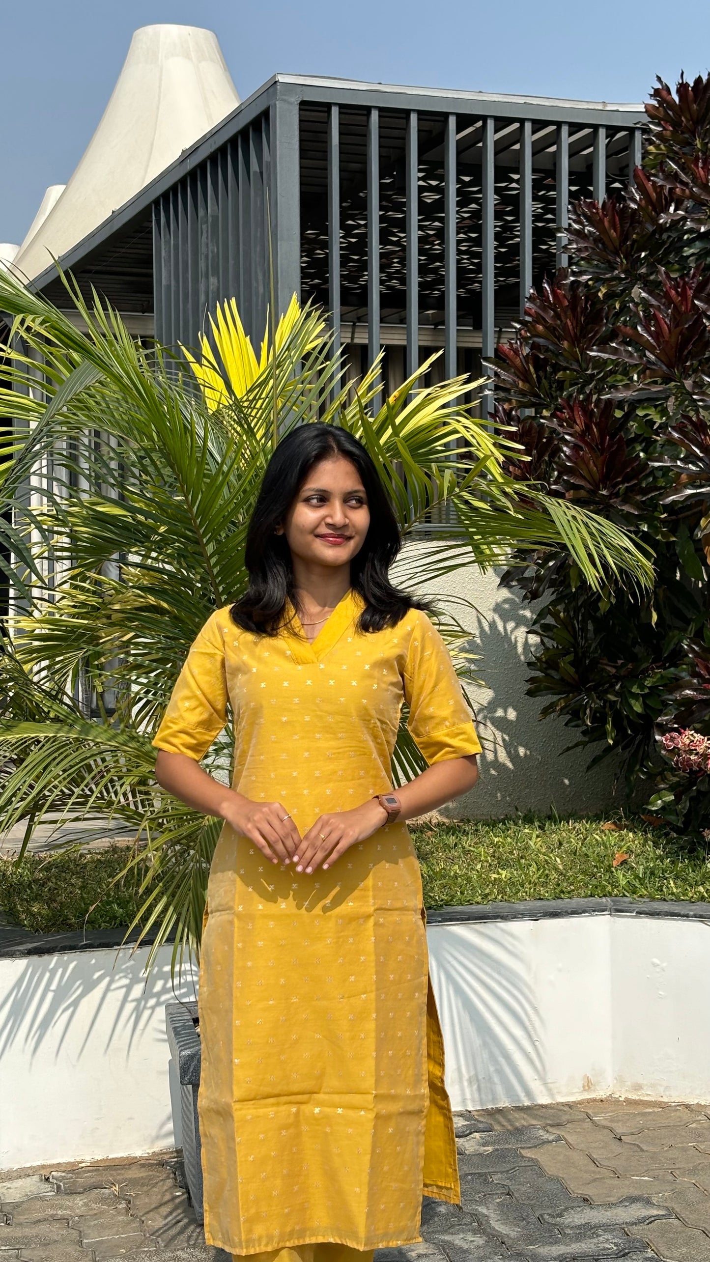 AA182 Marigold Chanderi Butta Co-Ord Set