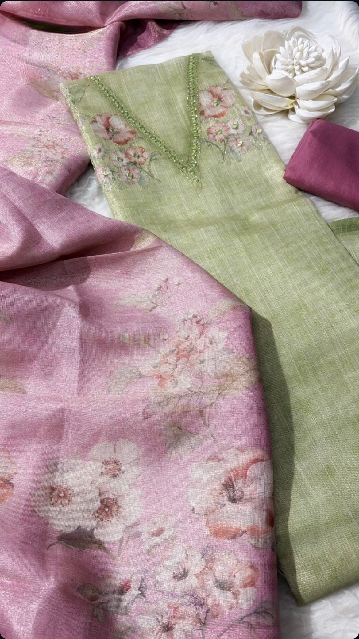 Shimmer Silk Salwar Materials(4 colours)