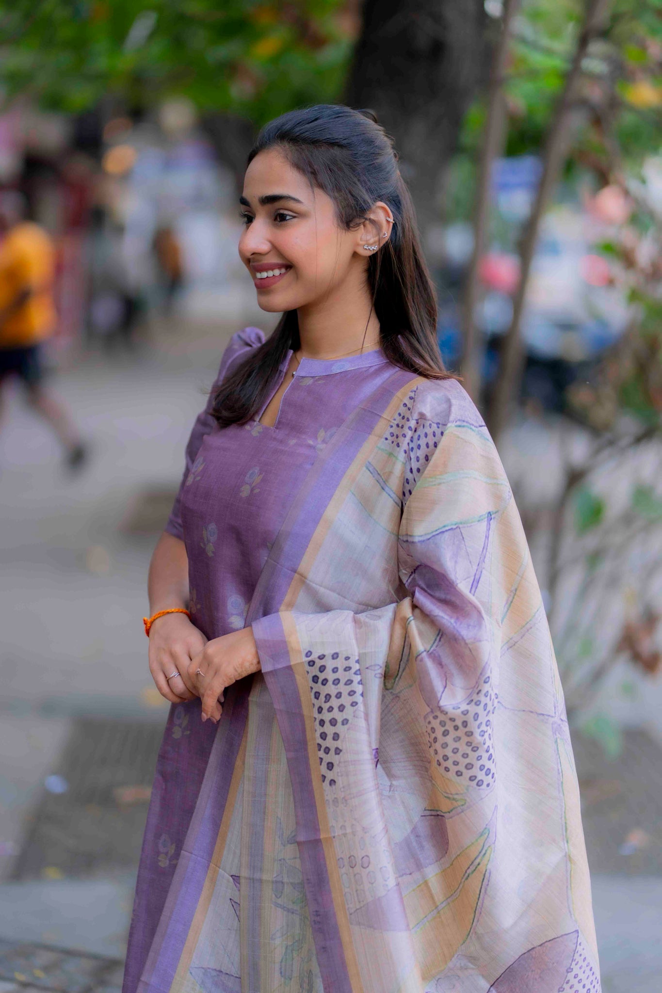 AA199 Lavender Floral Digital Print 3 Pc Set