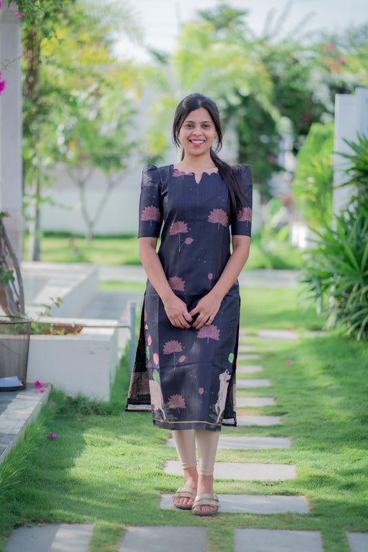 AA059 Black Pichwai Kurti